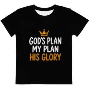 Kids Black God's Plan Crew Neck T-shirt