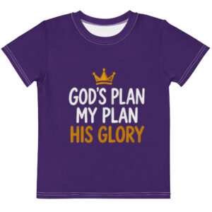 Kids Purple God's Plan Crew Neck T-shirt
